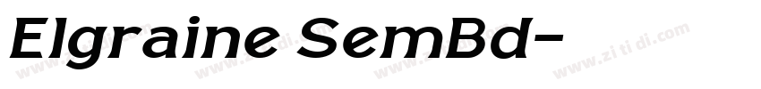 Elgraine SemBd字体转换